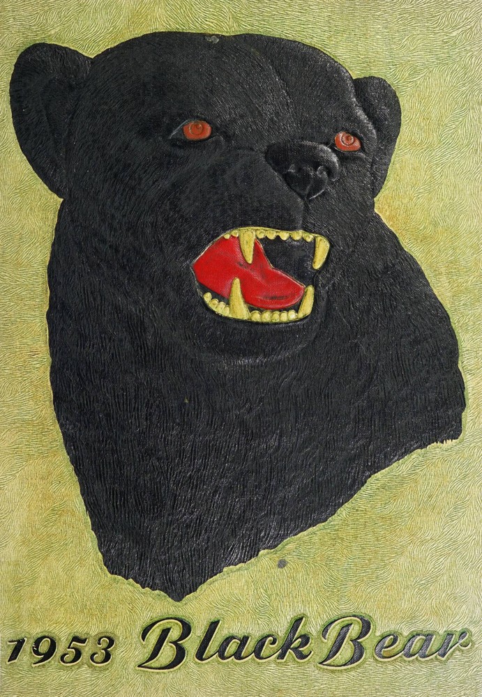 Black Bear on cover of the Canton High School yearbook