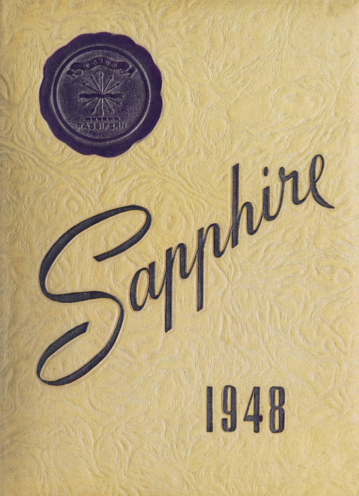The 1948 cover of the Sapphire yearbook