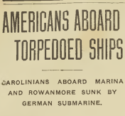 Image reporting on the German attack on American ships