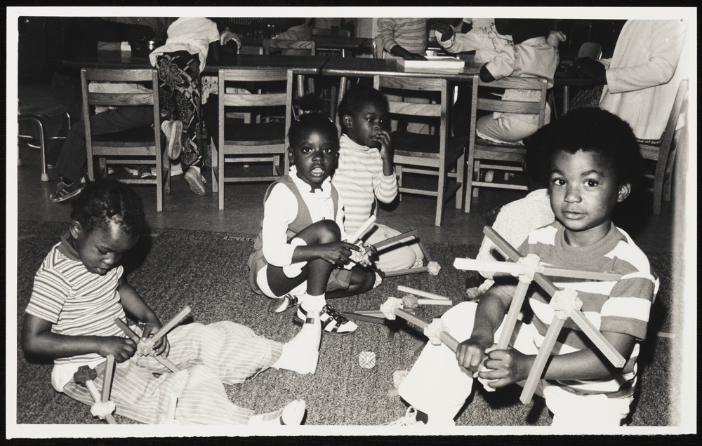 Children playing with toys
